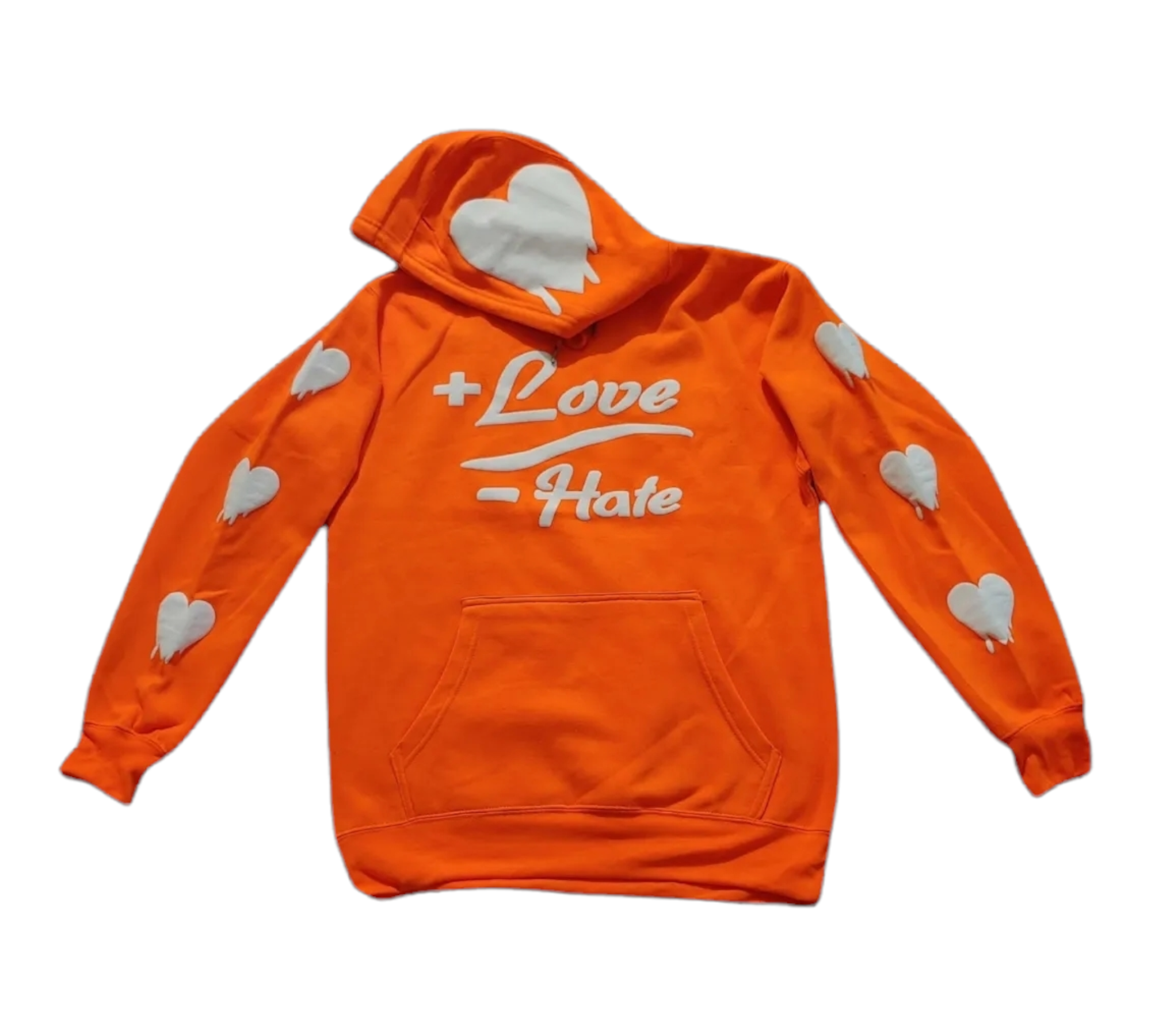 "More Love" Neon Orange Hoodie