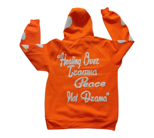 "More Love" Neon Orange Hoodie